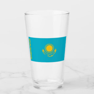 Kazakstans flagga glaskopp