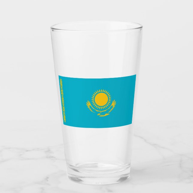 Kazakstans flagga glaskopp (Framsida)