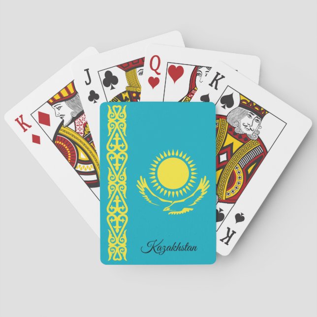 Kazakstans Flagga, Kazakstans spelkort (Baksidan)