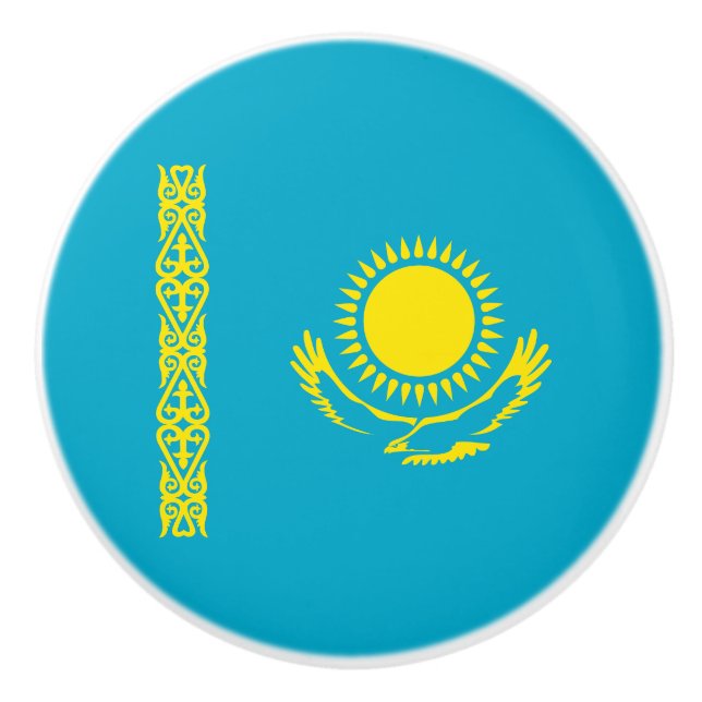 Kazakstans flagga knopp (Framsidan)