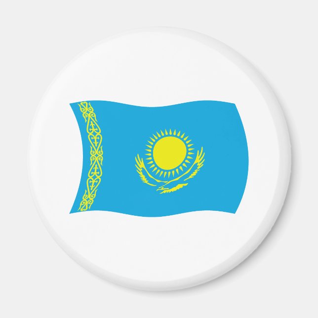 Kazakstans flagga Magnet (Framsidan)