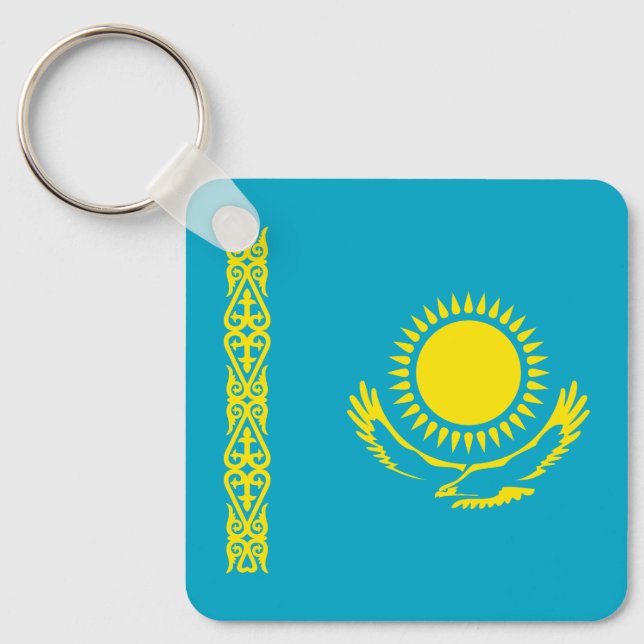Kazakstans flagga nyckelring (Framsida)