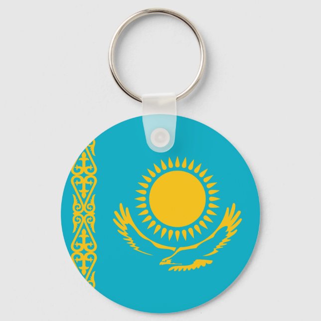 Kazakstans flagga nyckelring (Framsida)