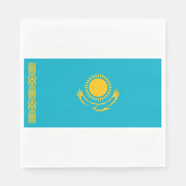 Kazakstans flagga pappersservett (Framsidan)