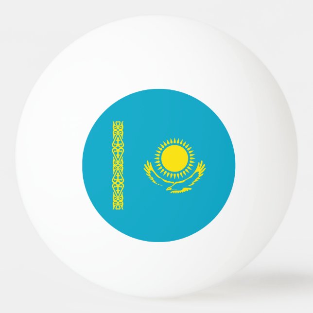 Kazakstans flagga pingisboll (Framsidan)