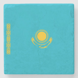 Kazakstans flagga stenunderlägg