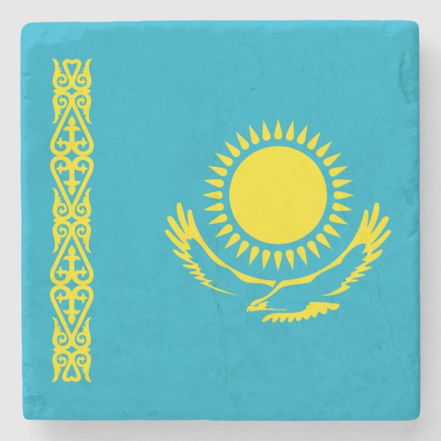 Kazakstans flagga stenunderlägg (Framsidan)