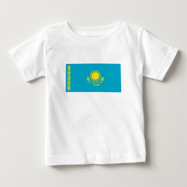 Kazakstans flagga t shirt (Framsida)