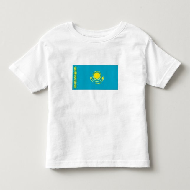 Kazakstans flagga t shirt (Framsida)