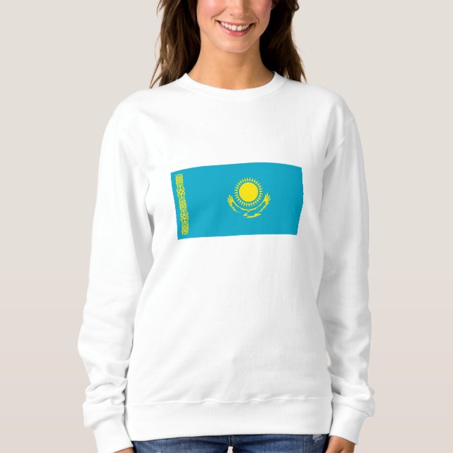 Kazakstans flagga t shirt (Framsida)