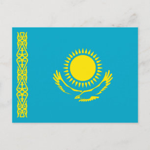 Kazakstans flagga vykort