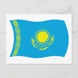 Kazakstans flagga vykort