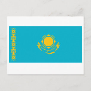 Kazakstans Flagga-vykort Vykort
