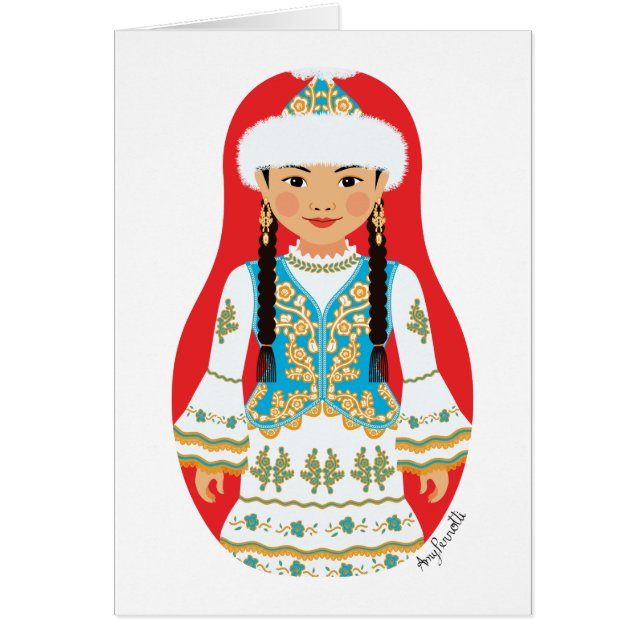 Kazakstans Matryoshka-kort OBS Kort (Framsidan)