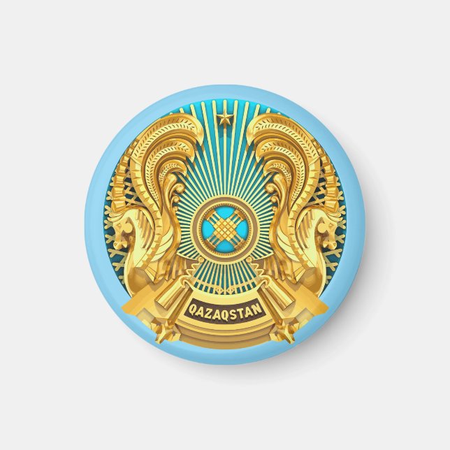 Kazakstans nationella emblem magnet (Framsidan)