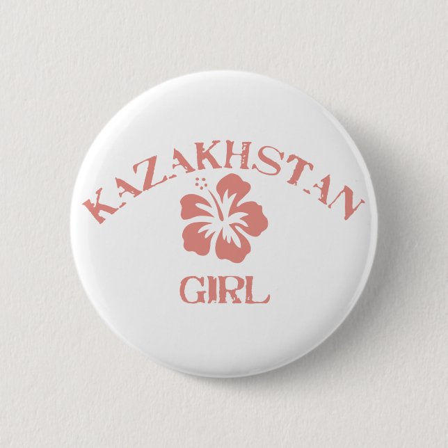 Kazakstans Rosa Girl Knapp (Framsida)