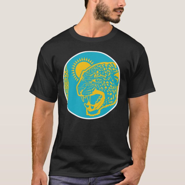 Kazakstans Snö leopard Kazakstans nationella djur T Shirt (Framsida)
