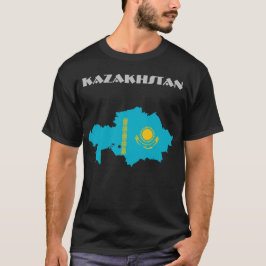 Kazakstans Speciella Anpassade Black Tourist T Shirt