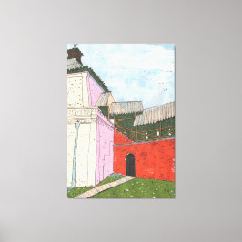 Kazan Kremlin Old Fortress Cityscape Collage Art Canvastryck