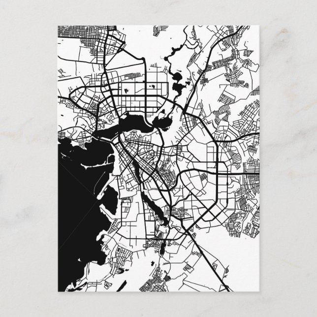 Kazan Russia City Map Vykort (Framsida)