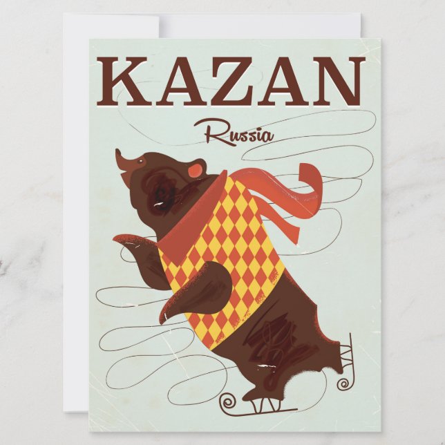 Kazan Ryssland björn vintage resposter (Framsida)