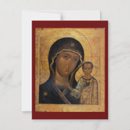 Kazaneikon för Guds bönekort Mor Inbjudningar