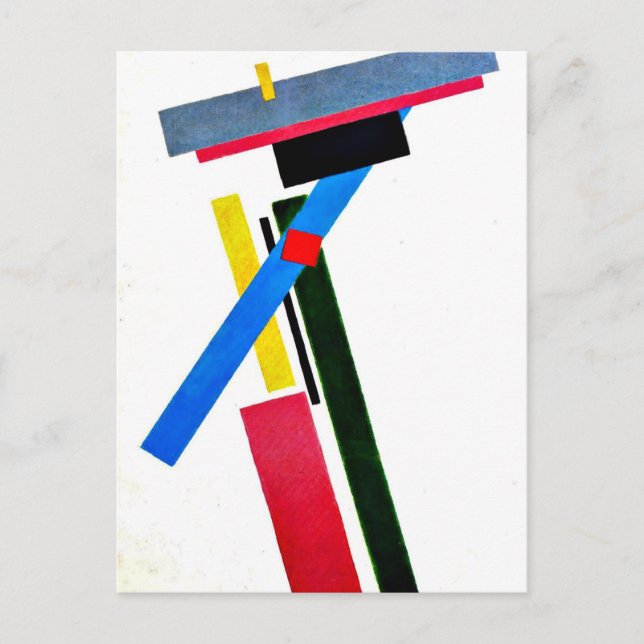 Kazimir Malevich art: supersmatism Construction Vykort (Framsida)