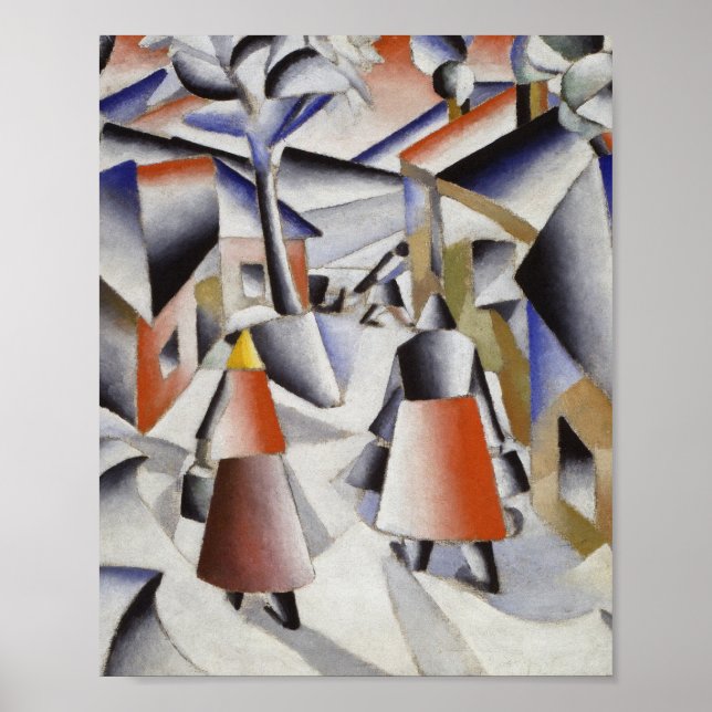 Kazimir Malevich - morgon i byn Poster (Framsidan)