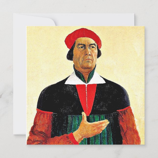 Kazimir Malevich Self-Porträtt, 1933 Kort (Framsida)