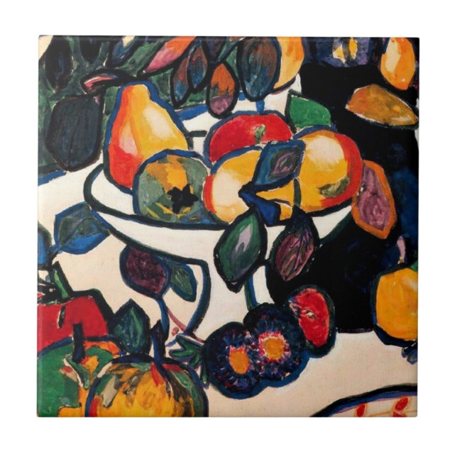 Kazimir Malevich - still Life, 1911-grafik Kakelplatta (Framsidan)