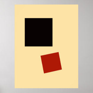 Kazimir Malevich Svart kvadrat Röd kvadrat (1915)  Poster