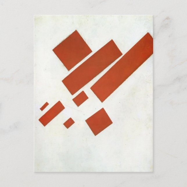 Kazimir Malevich - Två Dimensional Självporträtt Vykort (Framsida)