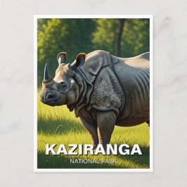 Kaziranga National Park Assam India Travel Vykort