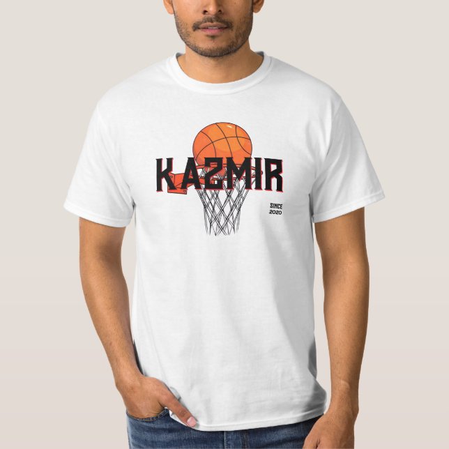 Kazmir Manar White Graphic T Shirt (Framsida)