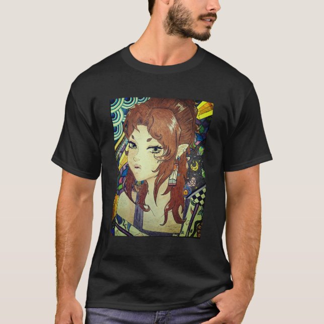 Kazu Anime Stil Självporträtt T-Shirt (Framsida)