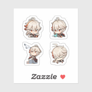 Kazuha Genshin Impact 4 Pack Stickerark Klistermärken