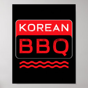 Kbbq koreanska Bbq Älskare asiatisk Chef Barbecue Poster