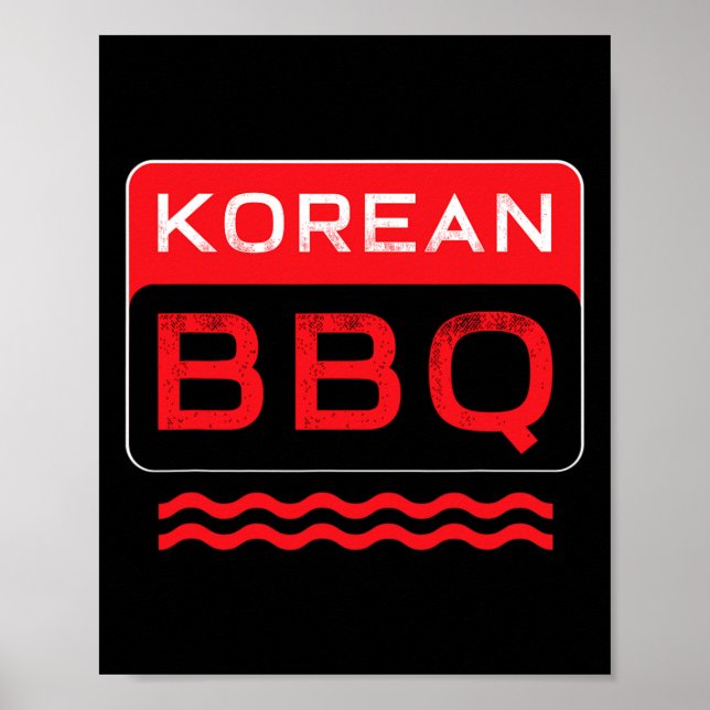 Kbbq koreanska Bbq Älskare asiatisk Chef Barbecue  Poster (Framsidan)