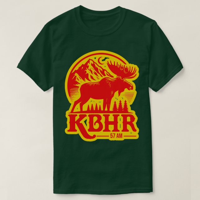 KBHR 57 AM North Exposure Radio Station TShirt T Shirt (Design framsida)
