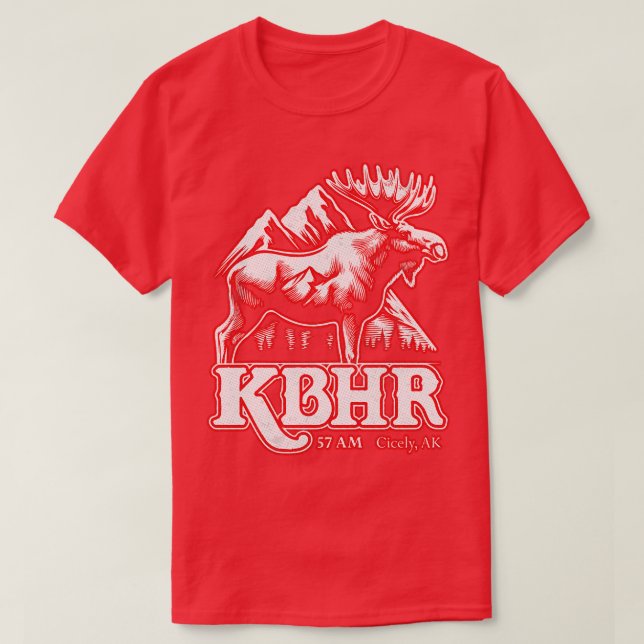 KBHR Northern Exposure Radio Station Cicely Alaska T Shirt (Design framsida)