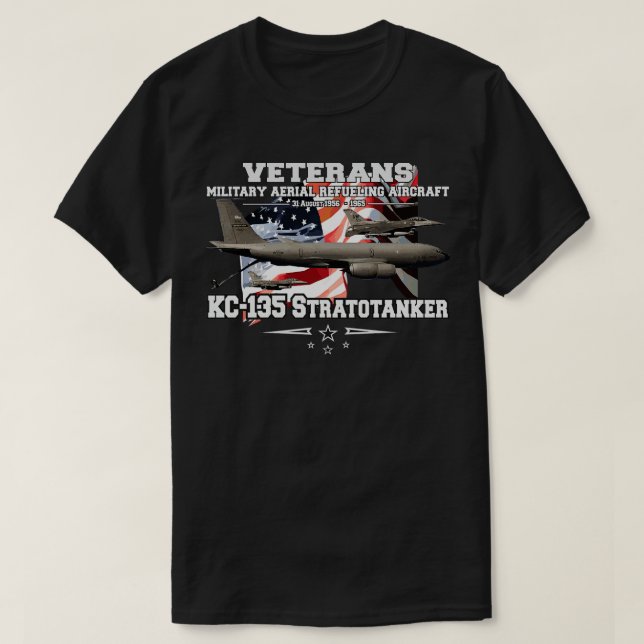 KC135 Militärt bränslepåfyllningsluftfartyg med st T Shirt (Design framsida)