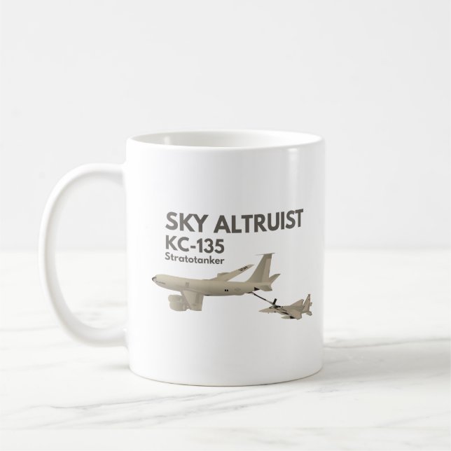 KC-135 Flygplanstankning F-15 Kaffemugg (Vänster)