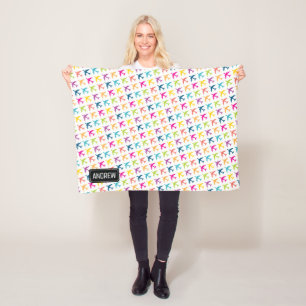 KC-135 Refueling Jet Custom Name Baby Blanket Fleecefilt