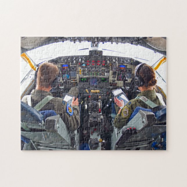 KC-135R STRATOTANKER COCKPIT (11 x 14 TUM) Pussel (Horisontell)