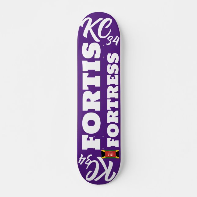 KC 34 OFFICIELL 7 3/4" Skateboarddäck Mini Skateboard Bräda 18,5 Cm (Framsida)