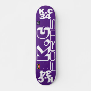 KC 34 OFFICIELL 7 3/4-tums Skateboard-däck Mini Skateboard Bräda 18,5 Cm