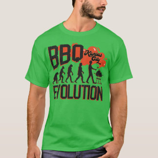 KC BBQ Evolution Tailgating Kärlek Kansas City Chi T Shirt
