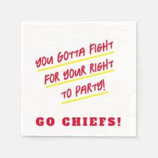 KC Chiefs Cocktail Napkins Pappersservett