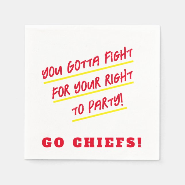 KC Chiefs Cocktail Napkins Pappersservett (Framsidan)