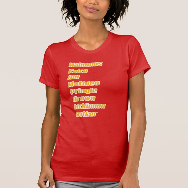 KC Chiefs Offensiensiv Line Shirt T Shirt (Framsida)